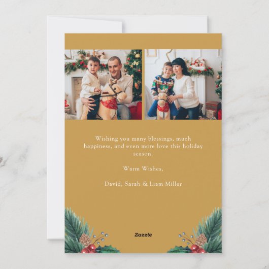 Weihnachts-Weihnachtskarte Feiertagskarte (Rückseite)