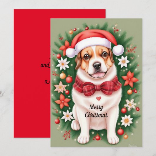 Weihnachts-Weihnachtskarte Feiertagskarte (Vorne/Hinten)