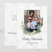 Weihnachts-Weihnachtskarte Feiertagskarte (Vorne/Hinten)