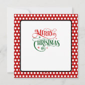 Weihnachts-Weihnachtskarte Feiertagskarte (Rückseite)