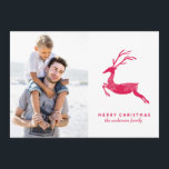 Weihnachts-Weihnachtskarte Feiertagskarte<br><div class="desc">Eine Weihnachtskarte mit einem Rentier im Foto.</div>