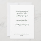 Weihnachts-Weihnachtskarte Feiertagskarte (Rückseite)