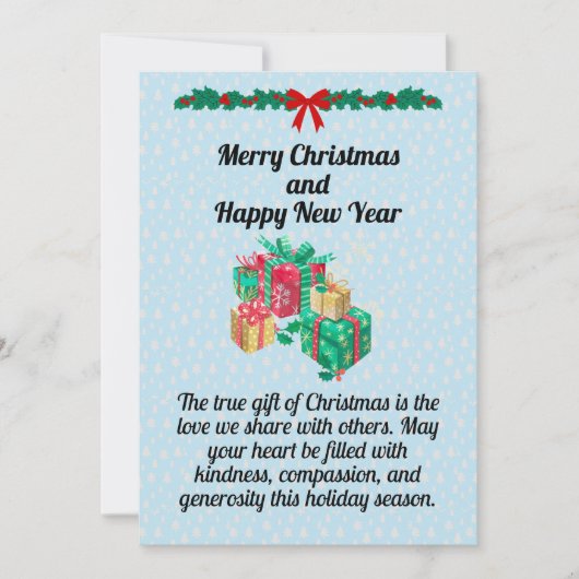 Weihnachts-Weihnachtskarte Feiertagskarte (Vorderseite)