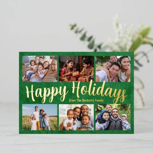 Weihnachts-Weihnachtskarte Folien Feiertagskarte (Stehend vorne)