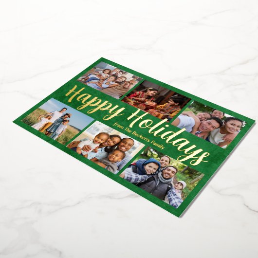 Weihnachts-Weihnachtskarte Folien Feiertagskarte (Gedreht)