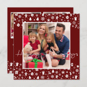 Weihnachts-Weihnachtskarte Foto (Vorne/Hinten)