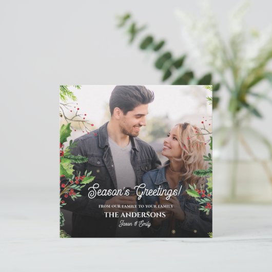 Weihnachts-Weihnachtskarte Foto-Weihnachtskarte (Stehend Vorderseite)