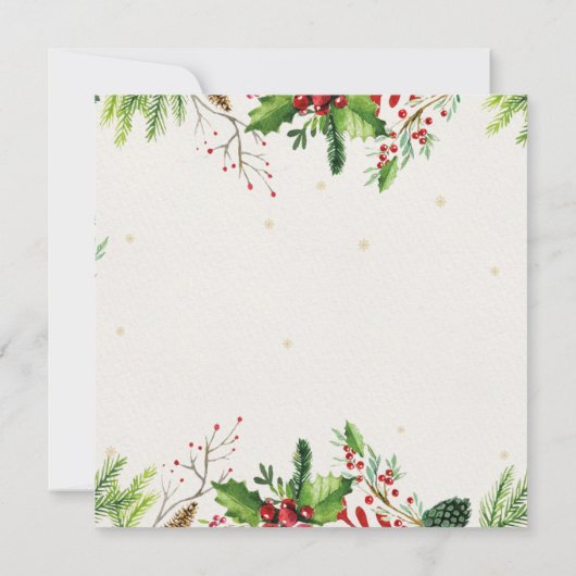 Weihnachts-Weihnachtskarte Foto-Weihnachtskarte (Rückseite)