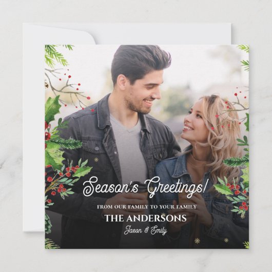 Weihnachts-Weihnachtskarte Foto-Weihnachtskarte (Vorderseite)