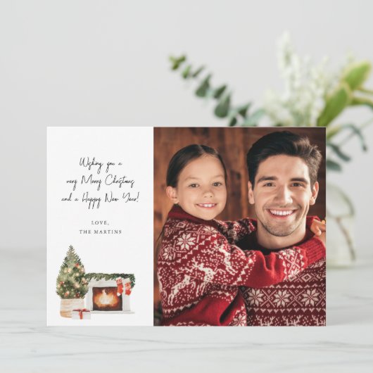 Weihnachts-Weihnachtskarte Foto Weihnachtskarte (Stehend Vorderseite)