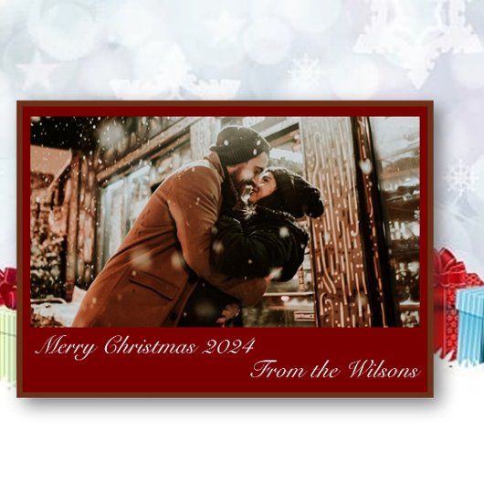 Weihnachts-Weihnachtskarte für das Foto Dankeskarte