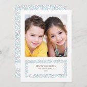 Weihnachts-Weihnachtskarte für das Foto Feiertagskarte (Vorne/Hinten)