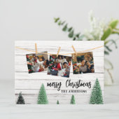 Weihnachts-Weihnachtskarte für Fotos Feiertagskarte (Stehend Vorderseite)