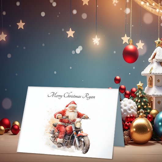 Weihnachts-Weihnachtskarte für Motorräder Dankeskarte