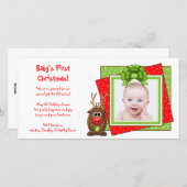 Weihnachts-Weihnachtskarte für Rentier Baby Feiertagskarte (Vorne/Hinten)