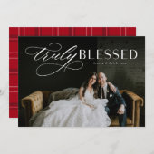 Weihnachts-Weihnachtskarte gesegnet Feiertagskarte (Vorne/Hinten)