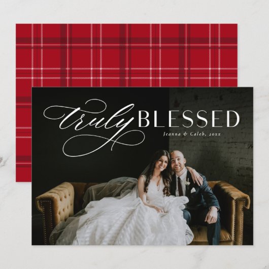 Weihnachts-Weihnachtskarte gesegnet Feiertagskarte (Vorne/Hinten)