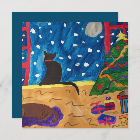 Weihnachts-Weihnachtskarte gewartet (Vorne/Hinten)