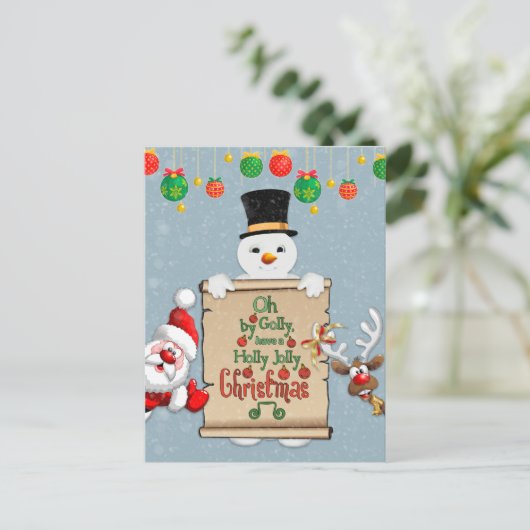 Weihnachts-Weihnachtskarte grüßt Weihnachts-Postka Postkarte (Stehend Vorderseite)