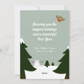 Weihnachts-Weihnachtskarte "Happy Meow Year" Feiertagskarte (Rückseite)