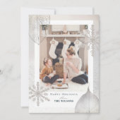 Weihnachts-Weihnachtskarte im Schimmern Einladung (Vorderseite)