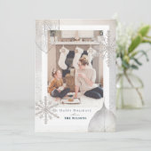 Weihnachts-Weihnachtskarte im Schimmern Einladung (Stehend Vorderseite)