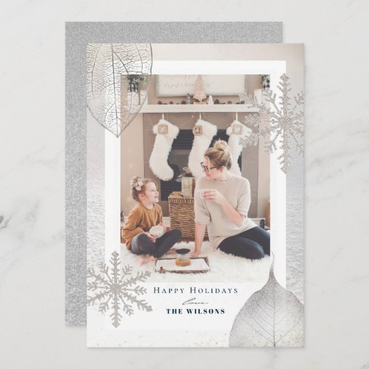 Weihnachts-Weihnachtskarte im Schimmern Einladung (Vorne/Hinten)