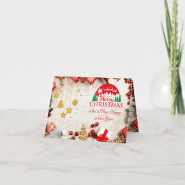 Weihnachts-Weihnachtskarte im Stil der Postkarte