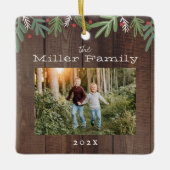 Weihnachts-Weihnachtskarte Keramikornament (Vorderseite)