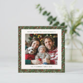 Weihnachts-Weihnachtskarte mit geklapptem Holly Le Karte (Stehend Vorderseite)