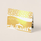 Weihnachts-Weihnachtskarte mit individuellem Foto Folienkarte (Vorderseite)