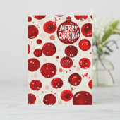 Weihnachts-Weihnachtskarte mit Red Wat Feiertagskarte (Stehend Vorderseite)