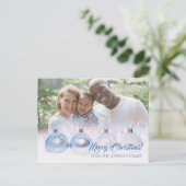 Weihnachts-Weihnachtskarte mit Silberbaummöbeln Postkarte (Stehend Vorderseite)