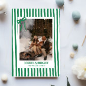 Weihnachts-Weihnachtskarte mit Streifen Einladung