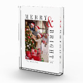 Weihnachts-Weihnachtskarte Moderne Drehbuchaufenth Fotoblock (Rechts)