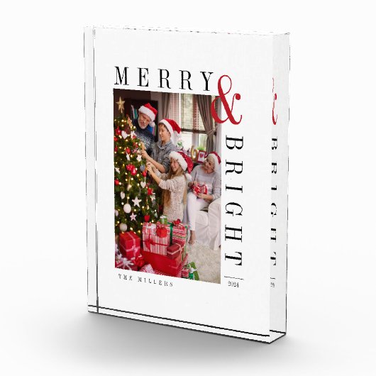 Weihnachts-Weihnachtskarte Moderne Drehbuchaufenth Fotoblock (Rechts)