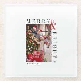 Weihnachts-Weihnachtskarte Moderne Drehbuchaufenth Glasuntersetzer