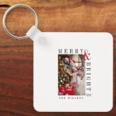 Weihnachts-Weihnachtskarte Moderne Drehbuchaufenth Schlüsselanhänger (Vorderseite)