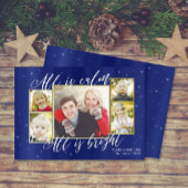 Weihnachts-Weihnachtskarte, Navy Blue Gold Feiertagskarte