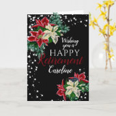 Weihnachts-Weihnachtskarte Poinsettia Black Card Karte (Gelbe Blume)
