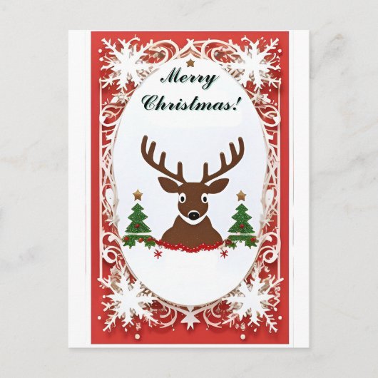 Weihnachts-Weihnachtskarte Postkarte (Vorderseite)