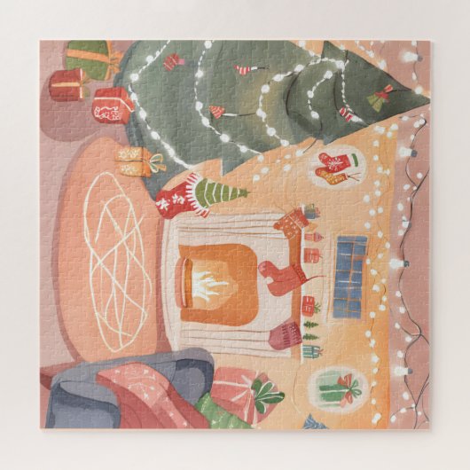 Weihnachts-Weihnachtskarte Puzzle (Horizontal)