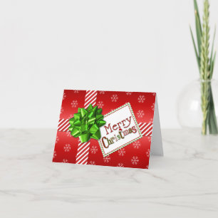 Weihnachts-Weihnachtskarte rot, grün, weiß gestric Feiertagskarte
