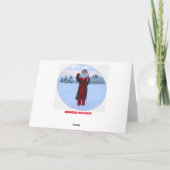 Weihnachts-Weihnachtskarte Santa und Chicken! Dankeskarte (Rückseite)