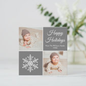 Weihnachts-Weihnachtskarte Snowflake Feiertagskarte (Stehend Vorderseite)
