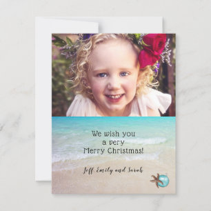 Weihnachts-Weihnachtskarte Starfish Design Feiertagskarte