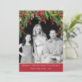 Weihnachts-Weihnachtskarte von Fresh Garland Karte (Stehend Vorderseite)