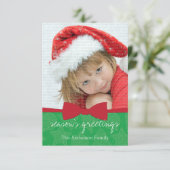 Weihnachts-Weihnachtskarte von Red Ribbon Einladung (Stehend Vorderseite)