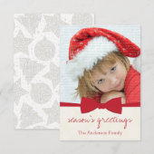 Weihnachts-Weihnachtskarte von Red Ribbon Einladung (Vorne/Hinten)