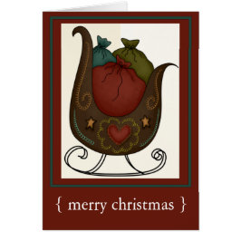 Weihnachts-Weihnachtskarte zum Glück